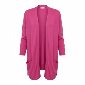 Croft & Barrow Womens Cardigan Pink Open Front Cotton Rayon Casual 2X